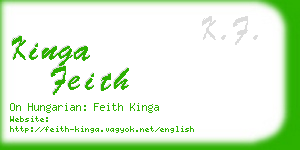 kinga feith business card